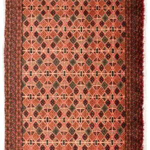 Turkaman teppe - 130 x 60 cm - lys rød