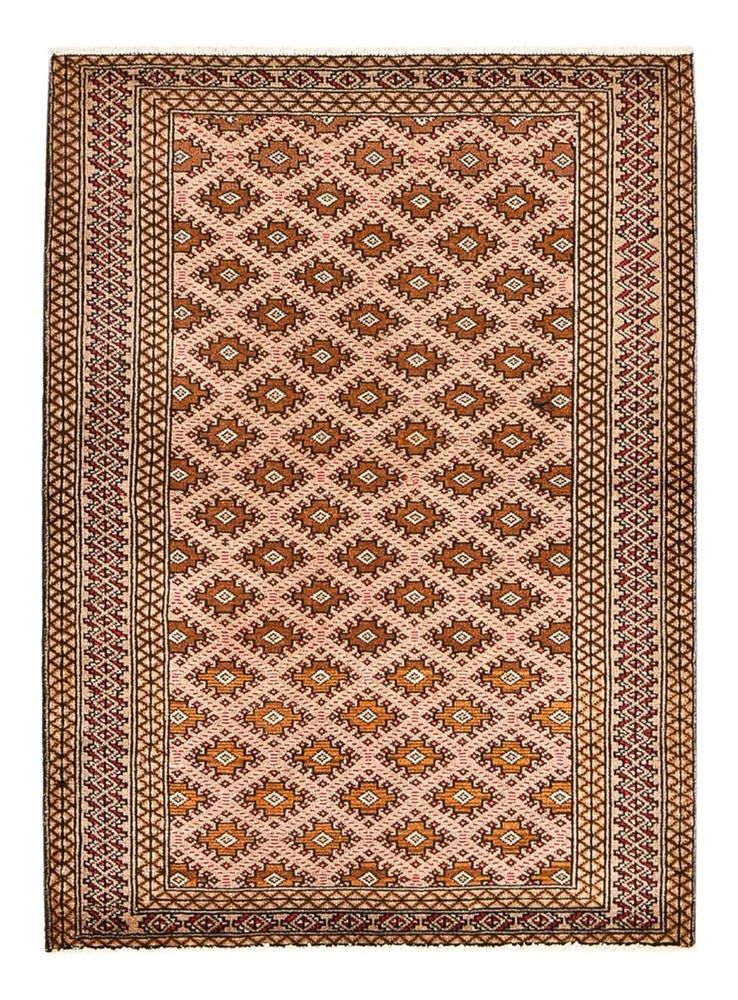Turkaman teppe - 132 x 97 cm - lys rød