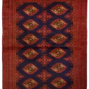 Turkaman teppe - 135 x 103 cm - mørkeblå