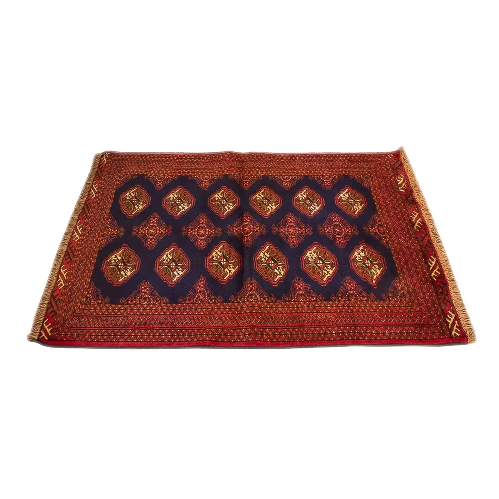 Turkaman teppe - 135 x 103 cm - mørkeblå
