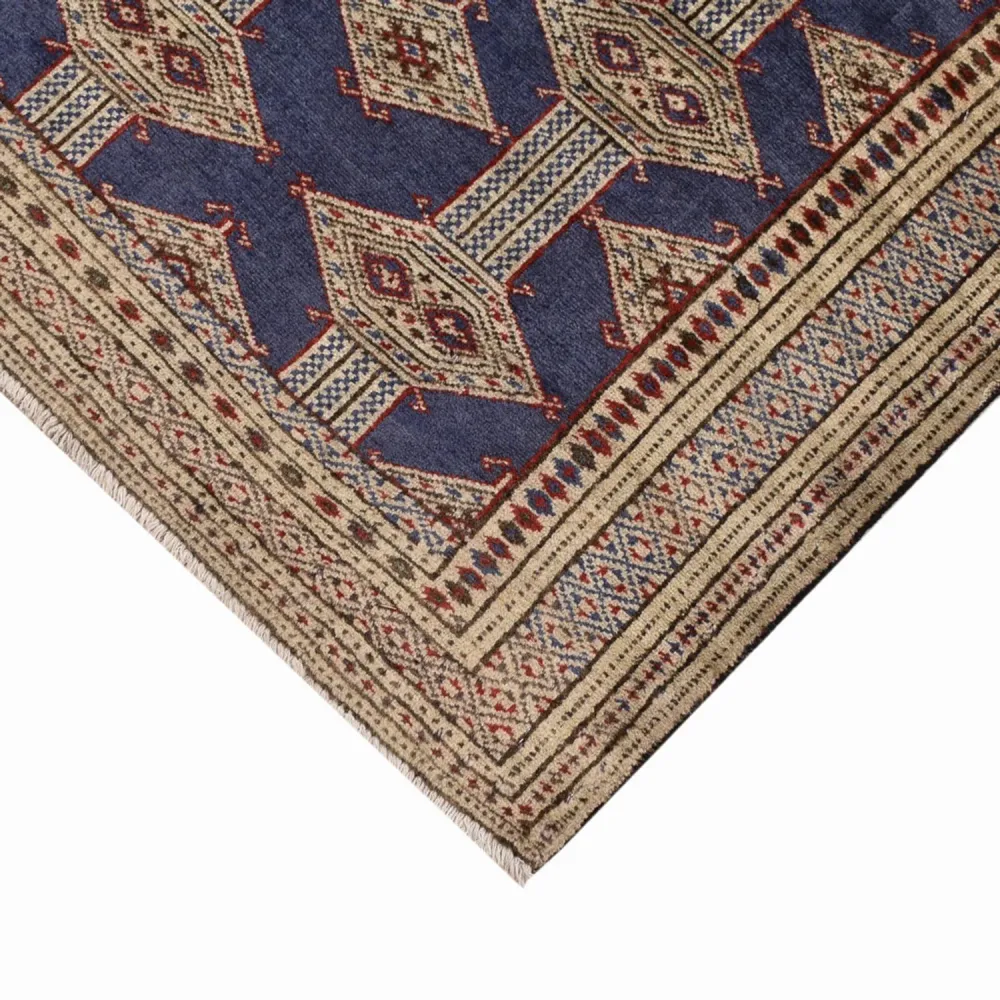 Turkaman teppe - 136 x 101 cm - mørkeblå