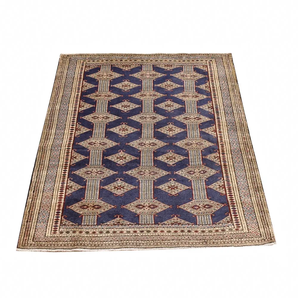 Turkaman teppe - 136 x 101 cm - mørkeblå