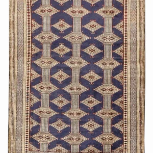 Turkaman teppe - 136 x 101 cm - mørkeblå