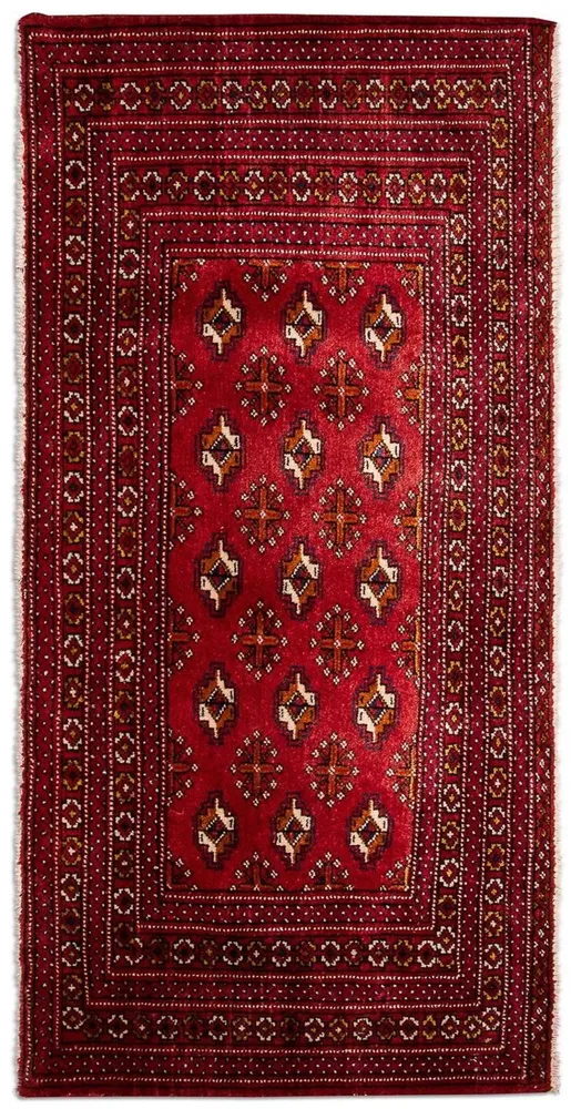 Turkaman teppe - 140 x 70 cm - rød