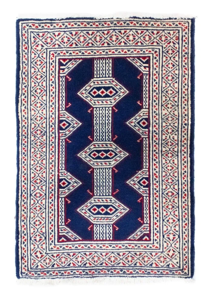 Turkaman teppe - 88 x 62 cm - blå