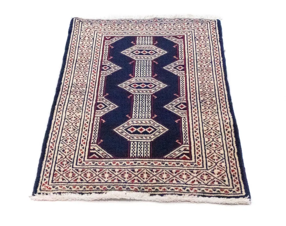Turkaman teppe - 88 x 62 cm - blå