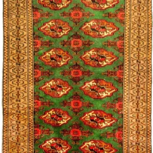 Turkaman teppe - 143 x 102 cm - grønn