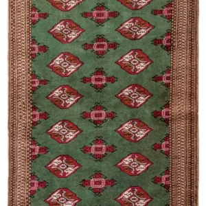 Turkaman teppe - 143 x 99 cm - grønn