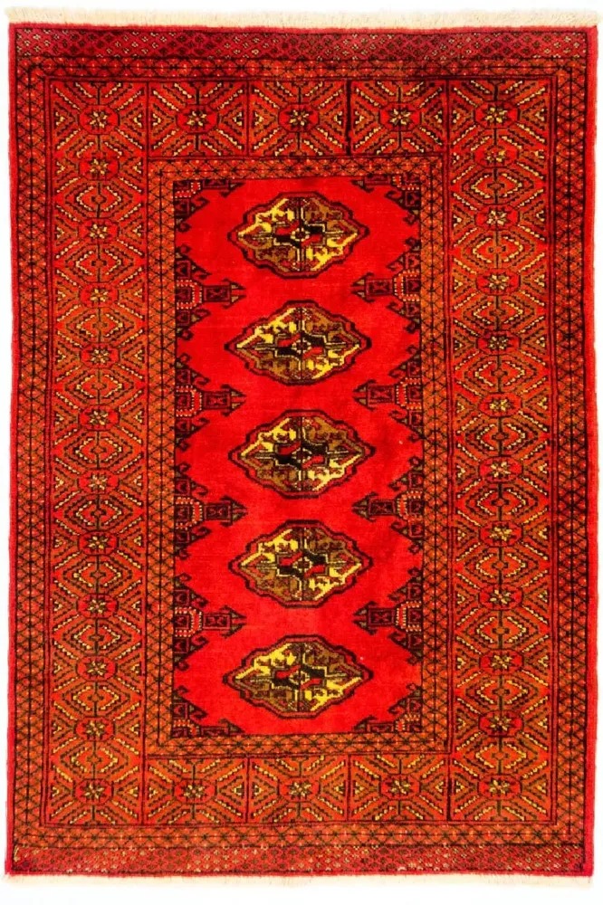 Turkaman teppe - 146 x 103 cm - rød