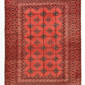Turkaman teppe - 150 x 117 cm - rød