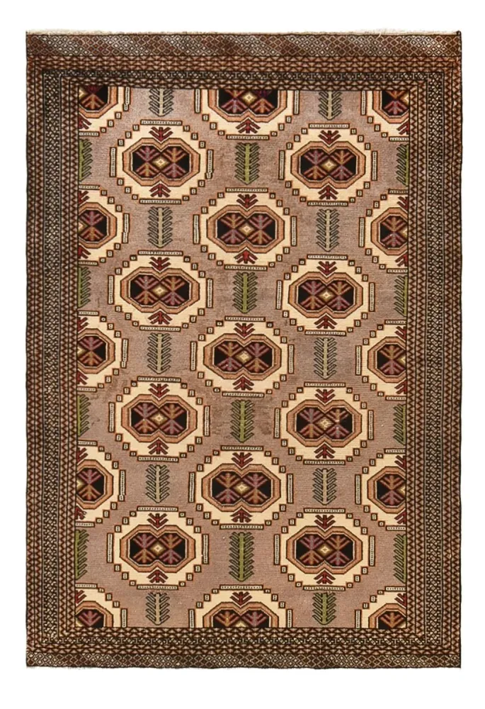 Turkaman teppe - 188 x 127 cm - flerfarget