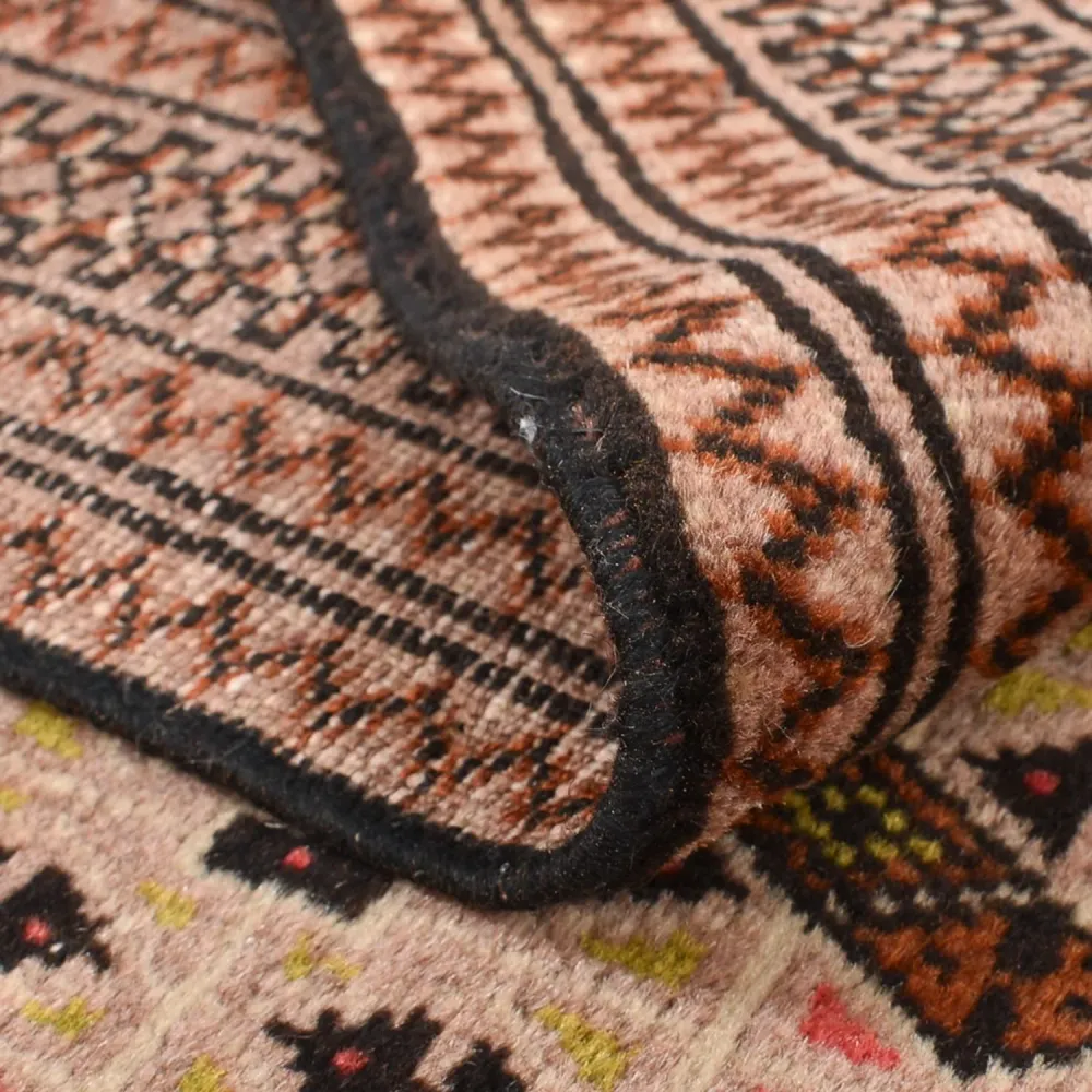 Turkaman teppe - 190 x 128 cm - lys rød