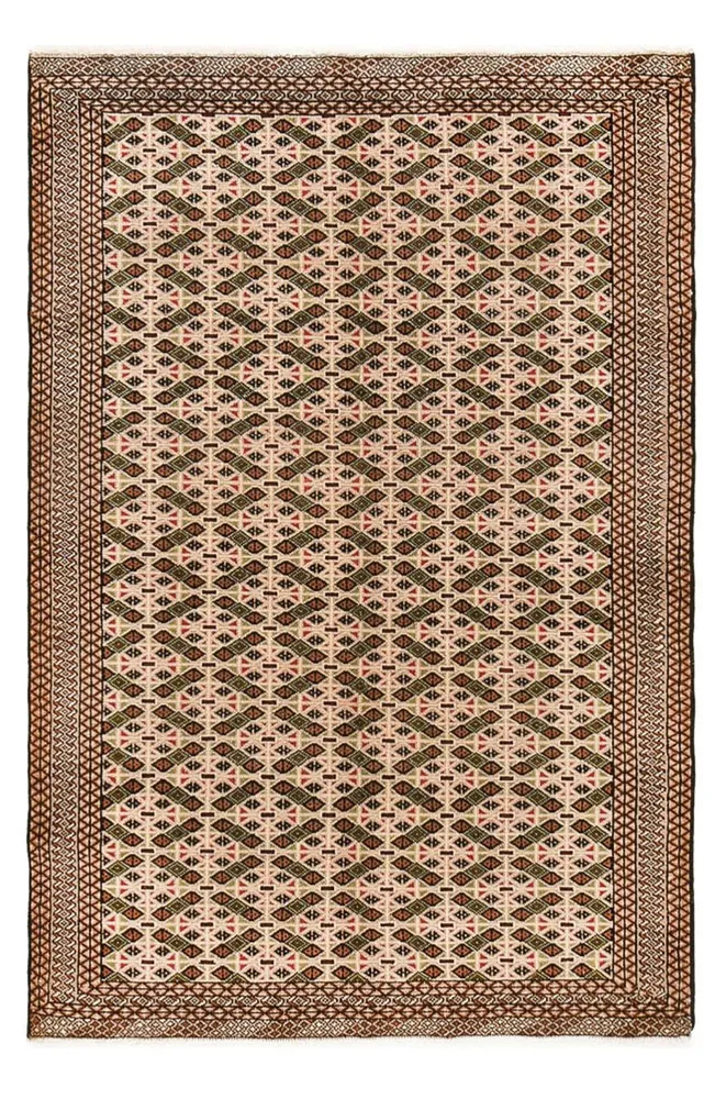 Turkaman teppe - 193 x 130 cm - mørk beige