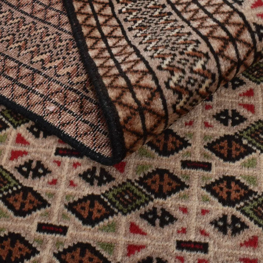 Turkaman teppe - 193 x 130 cm - mørk beige