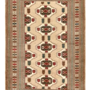 Turkaman teppe - 199 x 143 cm - flerfarget