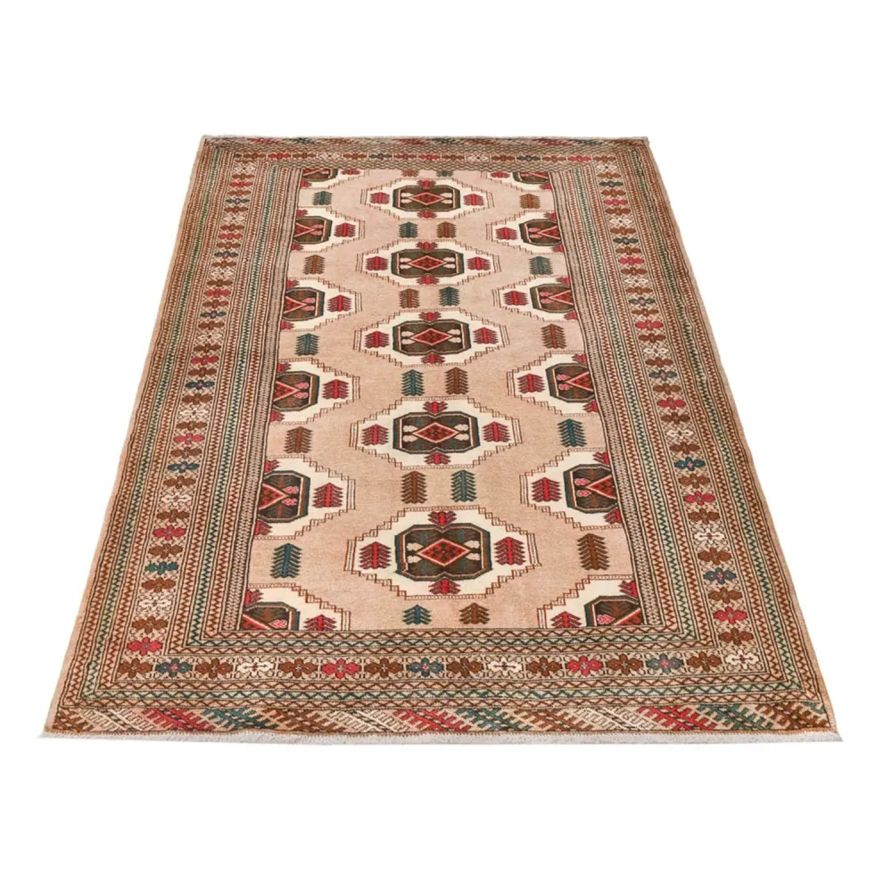 Turkaman teppe - 199 x 143 cm - flerfarget