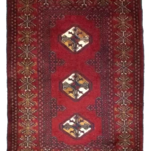 Turkaman teppe - 90 x 76 cm - rød