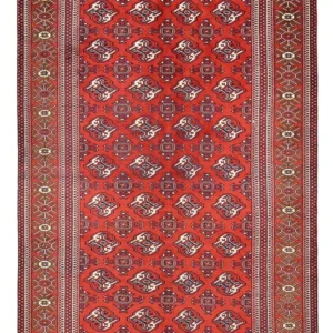 Turkaman teppe - 273 x 185 cm - rød