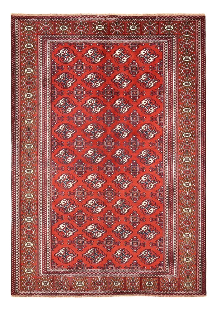 Turkaman teppe - 273 x 185 cm - rød