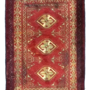 Turkaman teppe - 85 x 60 cm - rød