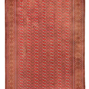Turkaman teppe - 280 x 203 cm - lys rød