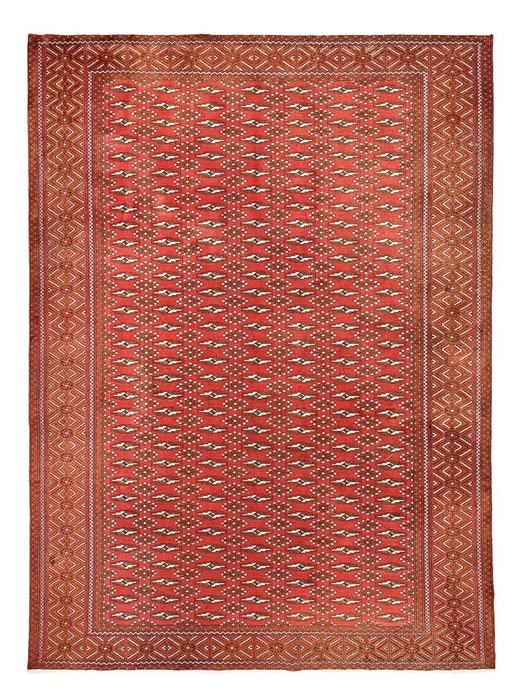 Turkaman teppe - 280 x 203 cm - lys rød