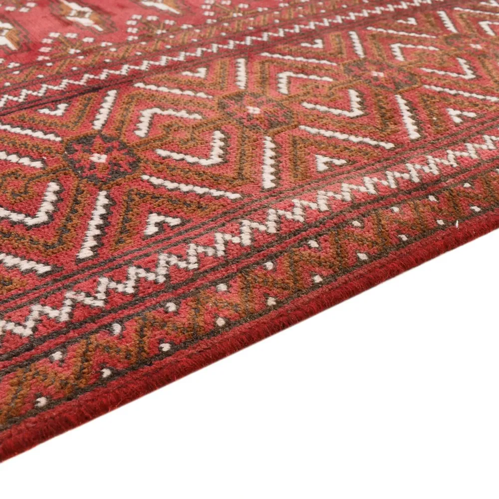 Turkaman teppe - 280 x 203 cm - lys rød