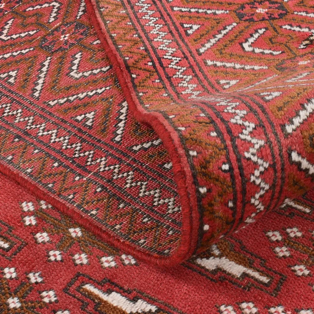 Turkaman teppe - 280 x 203 cm - lys rød