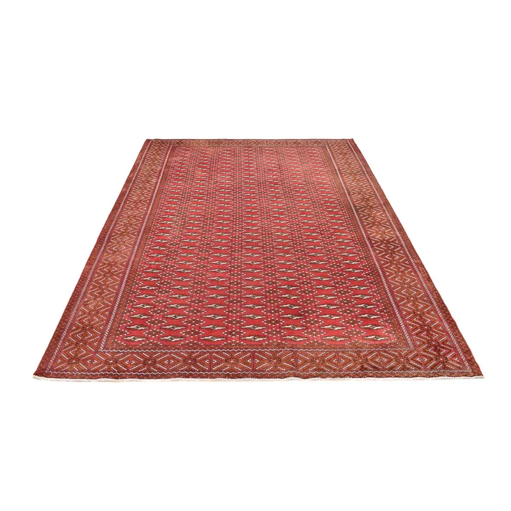Turkaman teppe - 280 x 203 cm - lys rød