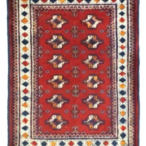 Turkaman teppe - 91 x 70 cm - rød