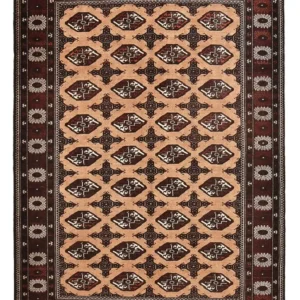 Turkaman teppe - 295 x 198 cm - lys beige