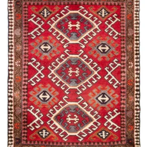 Turkaman teppe - 89 x 67 cm - rød