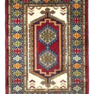 Turkaman teppe - 87 x 60 cm - rød