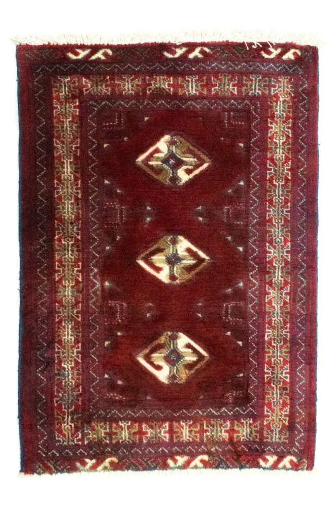 Turkaman teppe - 86 x 62 cm - rød