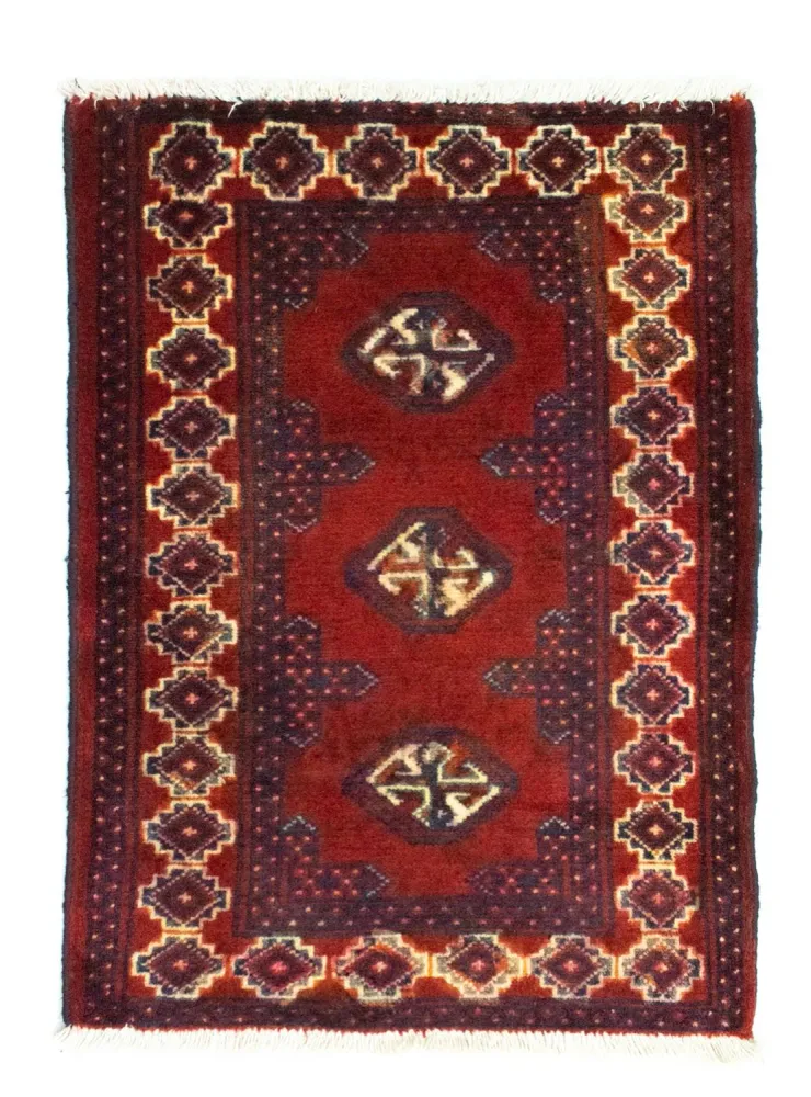 Turkaman teppe - 87 x 62 cm - rød
