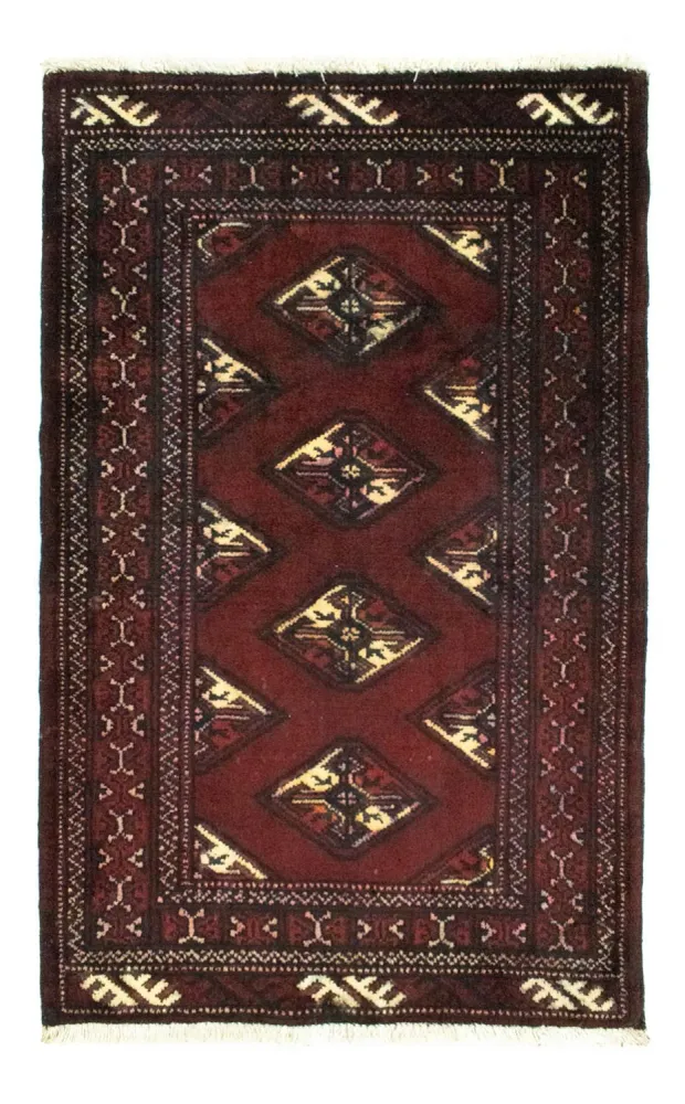 Turkaman teppe - 95 x 66 cm - rød