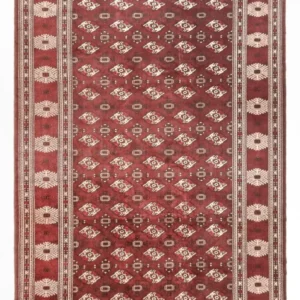Turkaman teppe - 380 x 260 cm - mørk rød