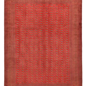 Turkaman teppe - 385 x 304 cm - rød