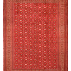 Turkaman teppe - 385 x 305 cm - rød