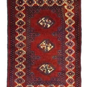 Turkaman teppe - 87 x 62 cm - rød