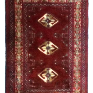 Turkaman teppe - 86 x 62 cm - rød