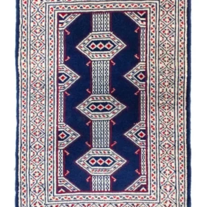 Turkaman teppe - 88 x 62 cm - blå