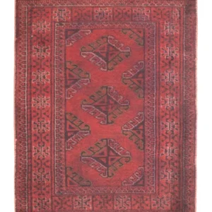 Turkaman teppe - 84 x 66 cm - mørk rød