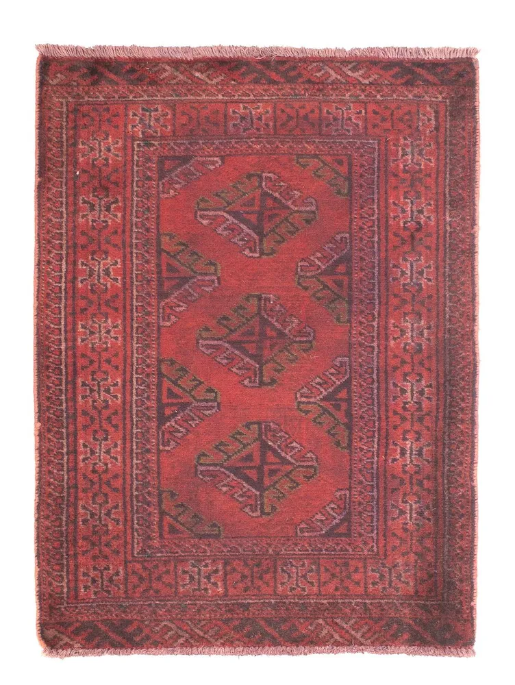Turkaman teppe - 84 x 66 cm - mørk rød