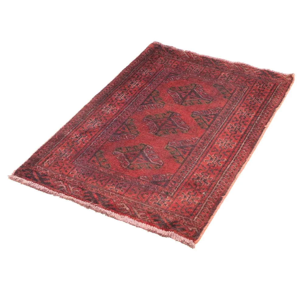 Turkaman teppe - 84 x 66 cm - mørk rød