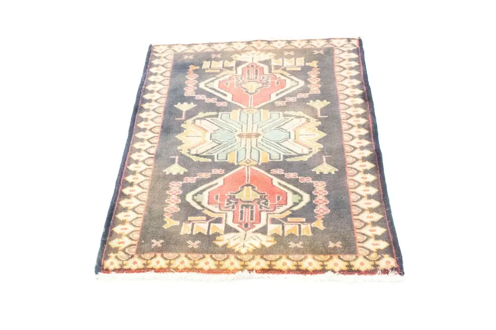 Turkaman teppe - 87 x 67 cm - mørkeblå