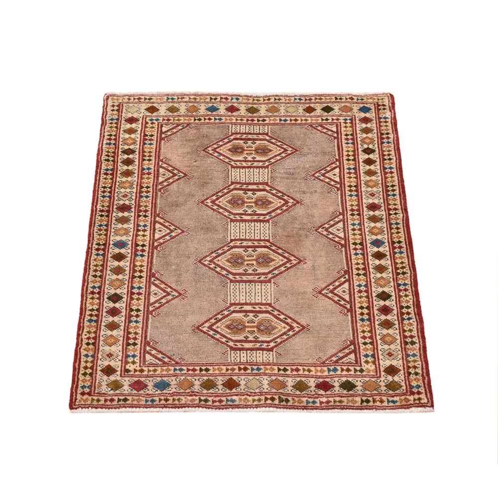 Turkaman teppe - 78 x 64 cm - rosa