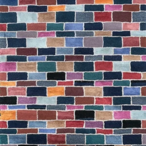 Ullteppe - 165 x 105 cm - flerfarget
