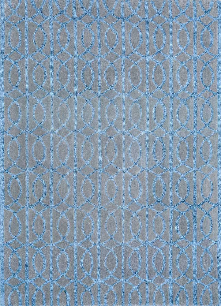 Ullteppe - 180 x 120 cm - havblå