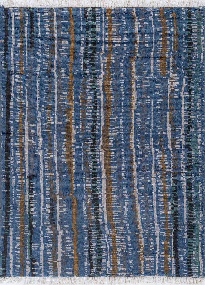 Ullteppe - 180 x 135 cm - blå